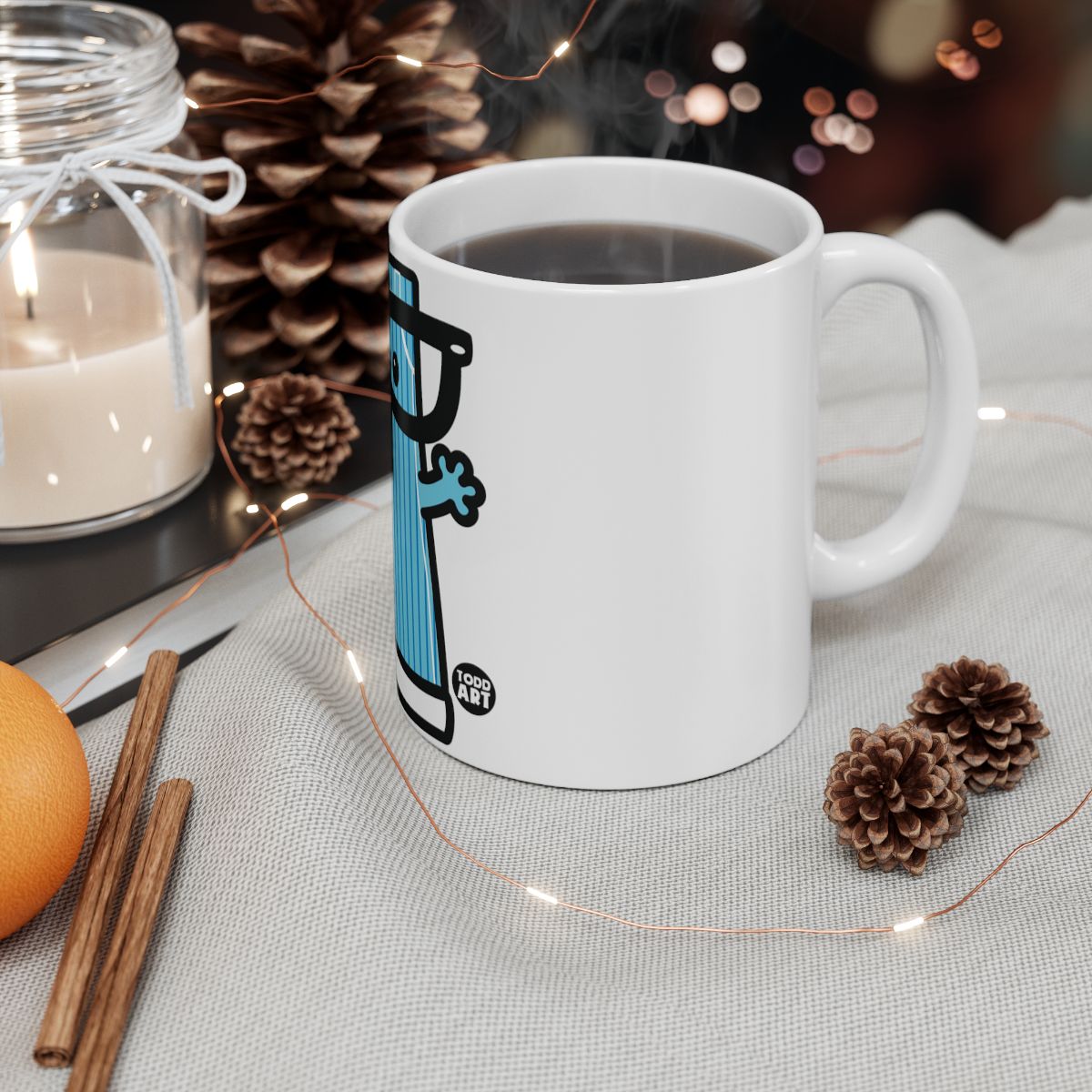 Holiday Mug Featuring Festive Winter Scene