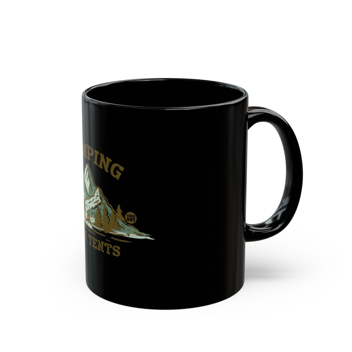Go Camping at High Tents Graphic Mug for Outdoor Lovers