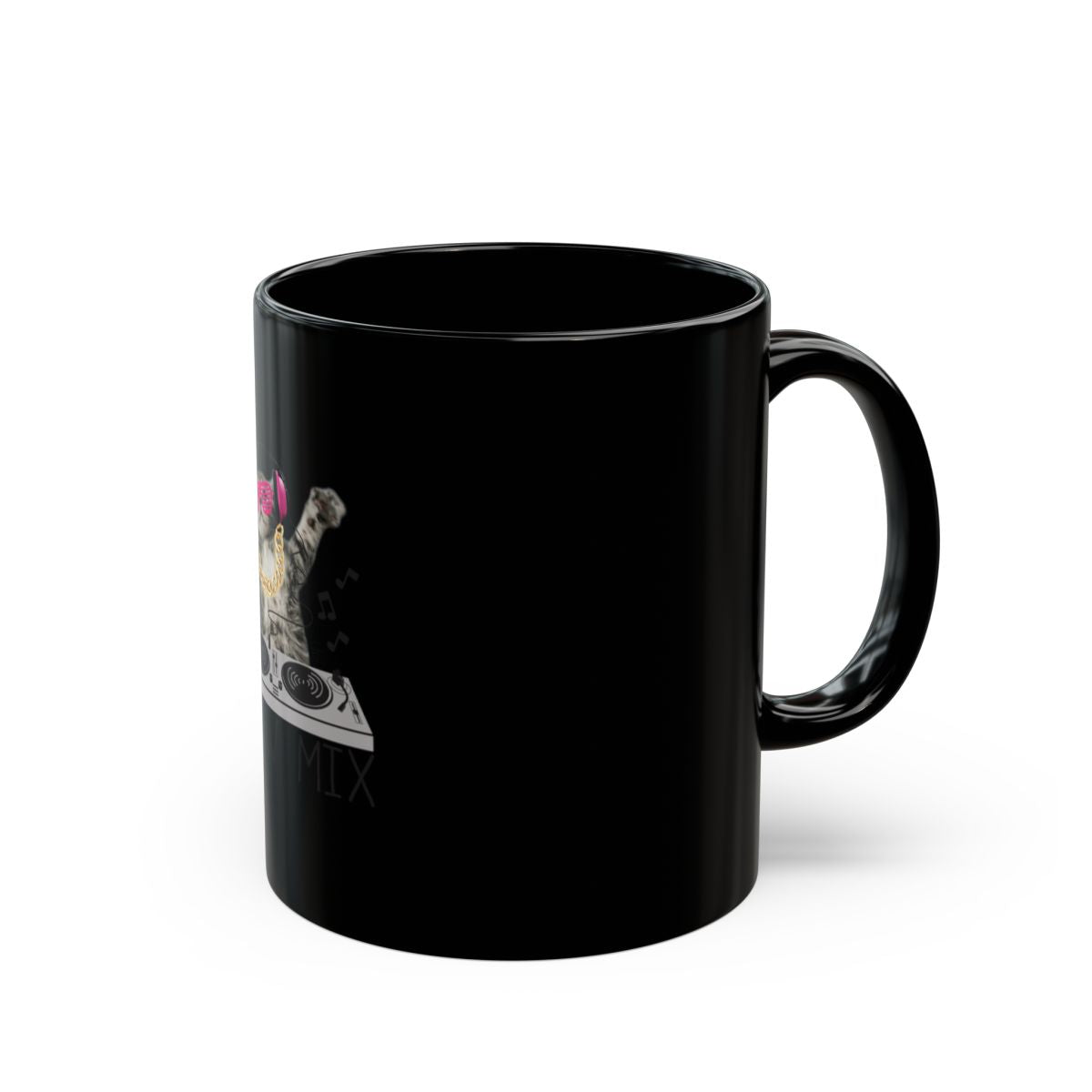 Funky DJ Cat with Turntable Art Coffee Mug