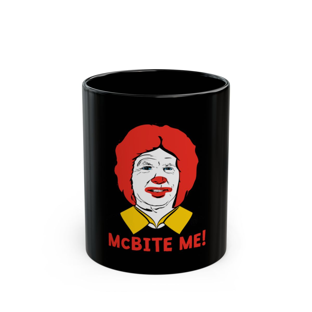 McBite Me Black Ceramic Mug Fun Gift
