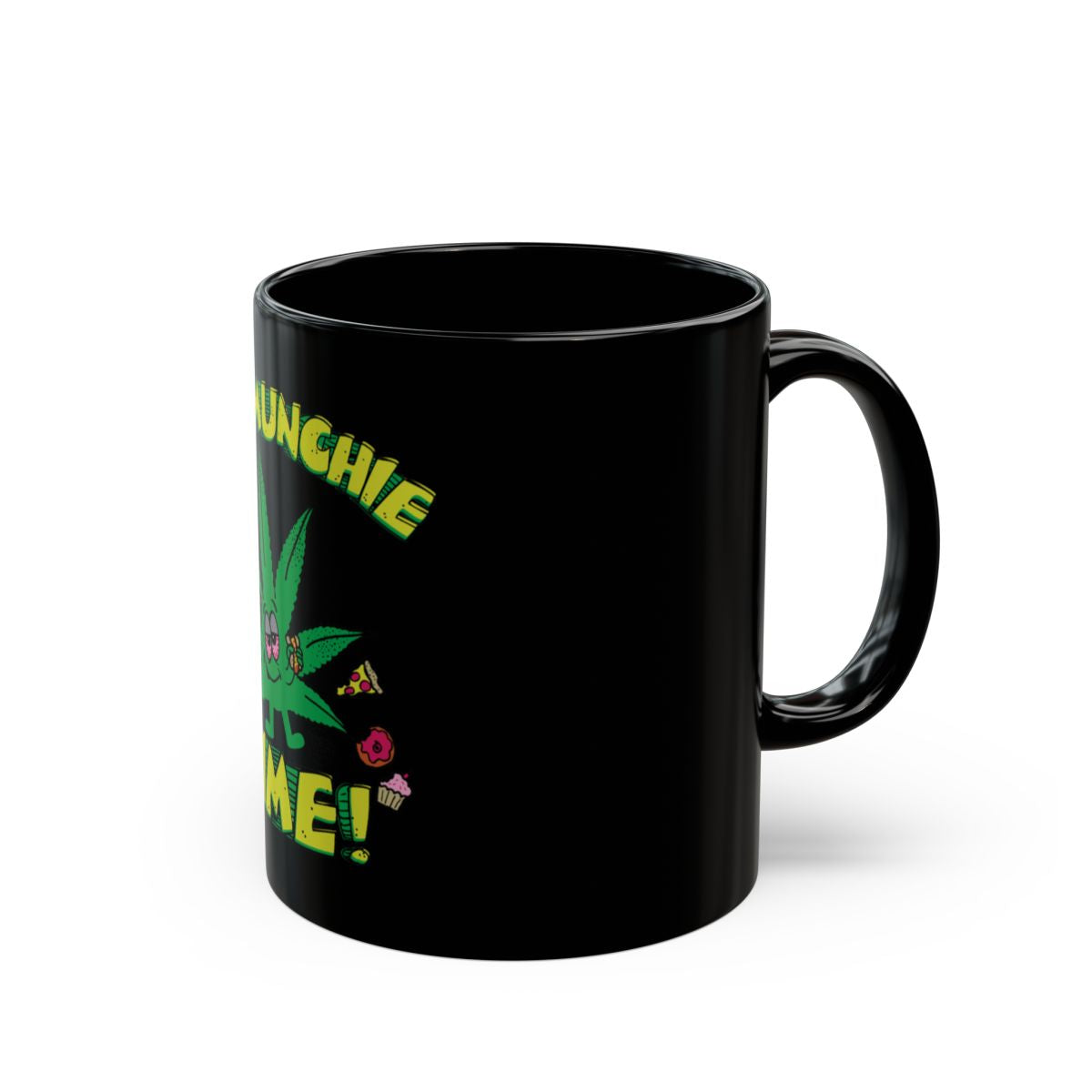 Munchie Time Black Coffee Mug for Enthusiasts