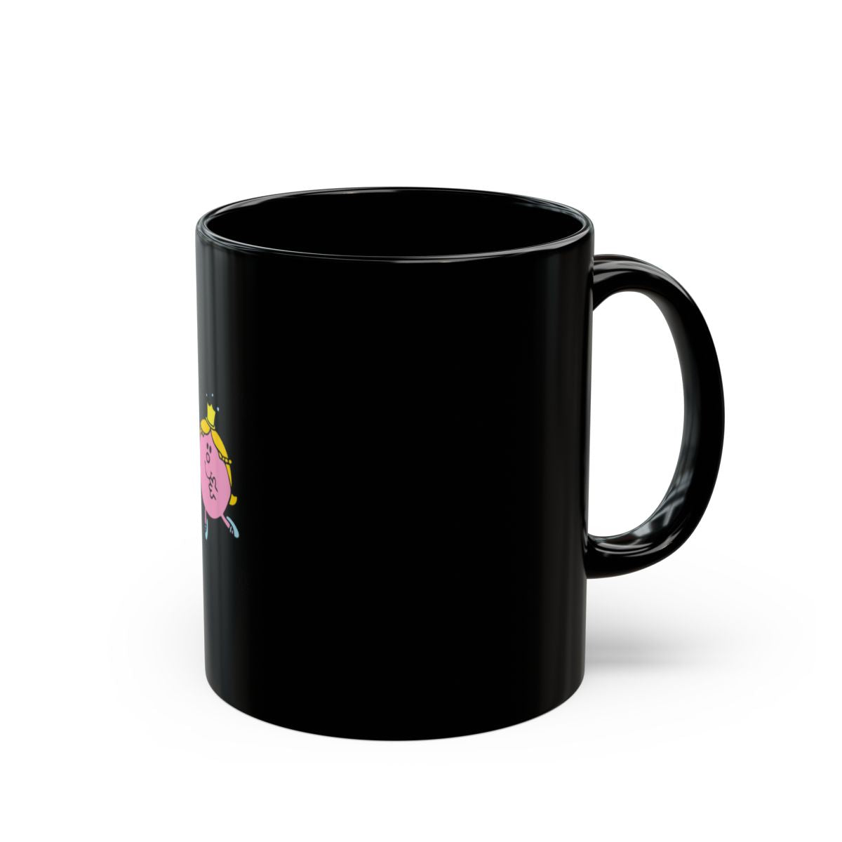 Funny Cartoon Character Black Coffee Mug