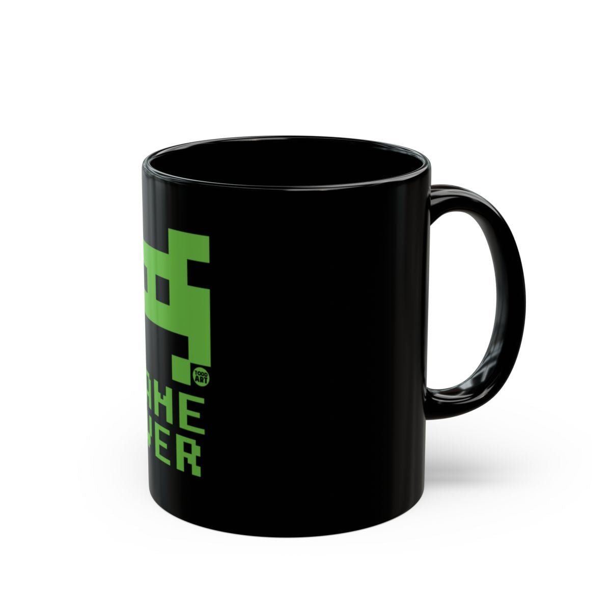 Retro Inspired Pixel Art Design Black Mug