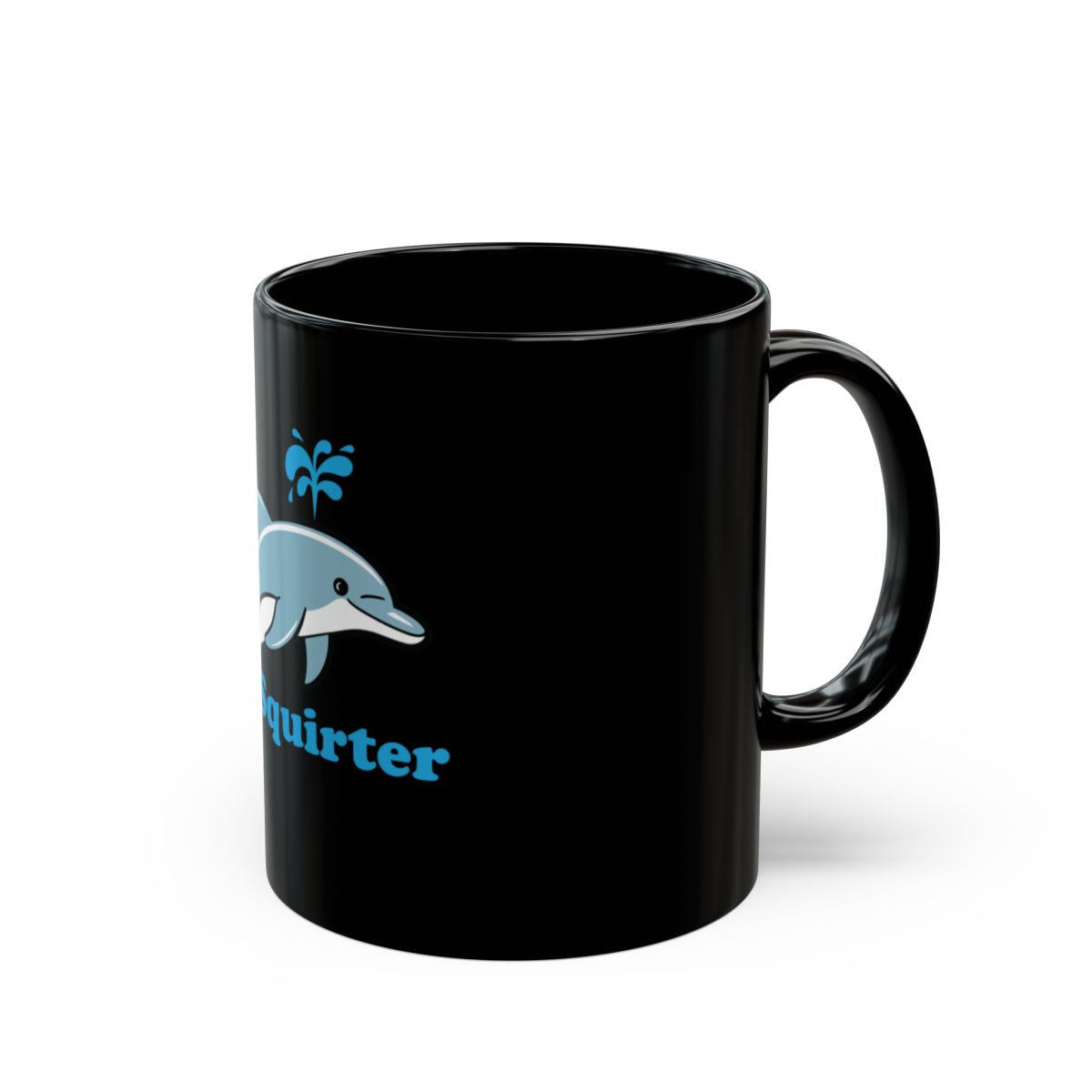 Playful Dolphin Squirt Print Coffee Mug