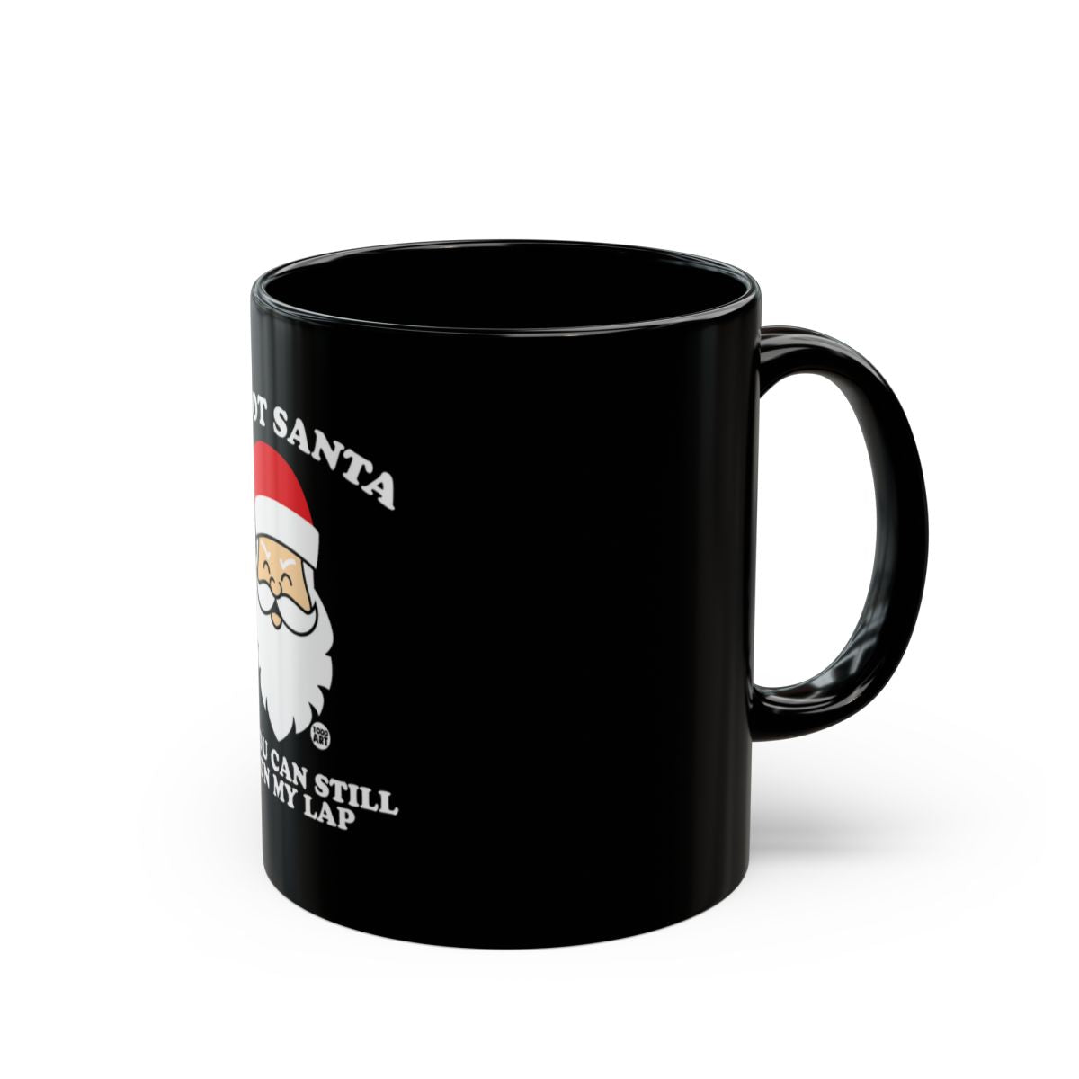 Funny Santa Black Coffee Mug Ideal Christmas Gift