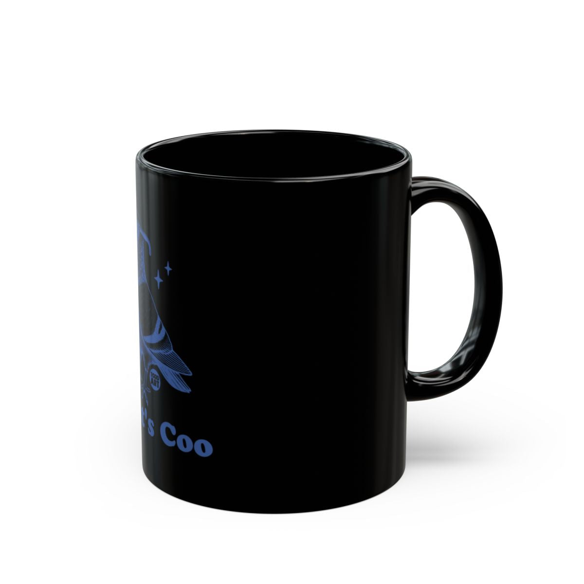 Funny Black Coffee Mug with Cool Quote Design