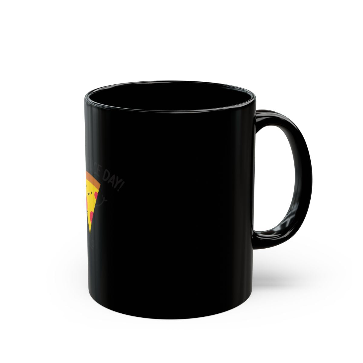 Funny Pizza Design Black Mug for Coffee and Tea Lovers