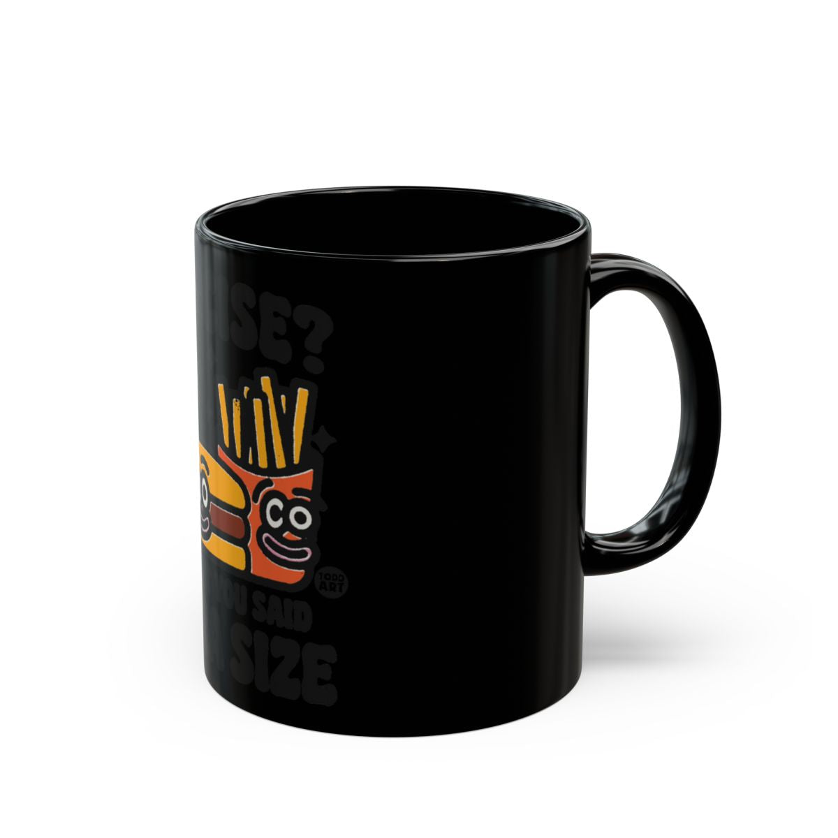 Funny Burger and Fries Design Coffee Mug