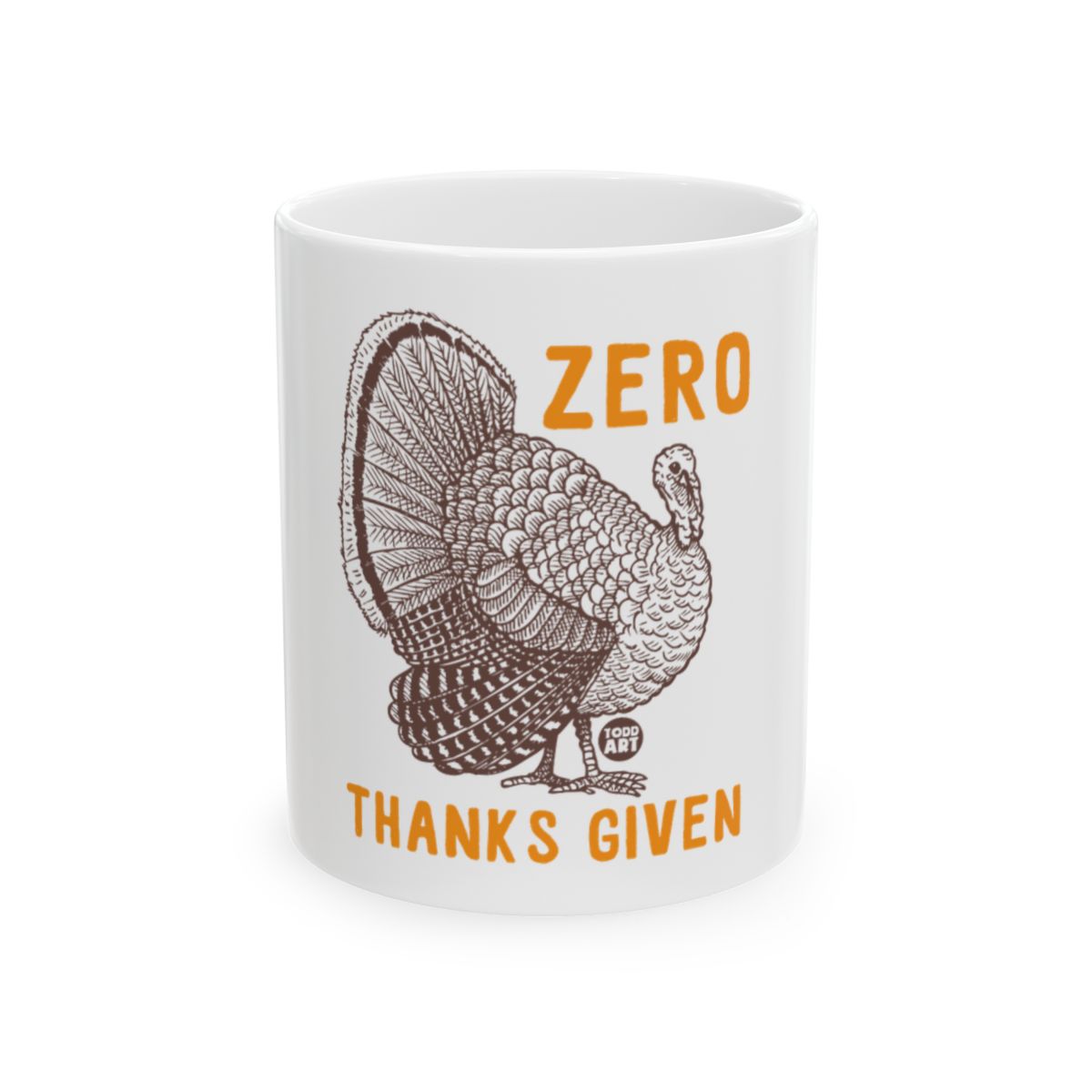Zero Thanks Given Turkey Design Coffee Mug Product