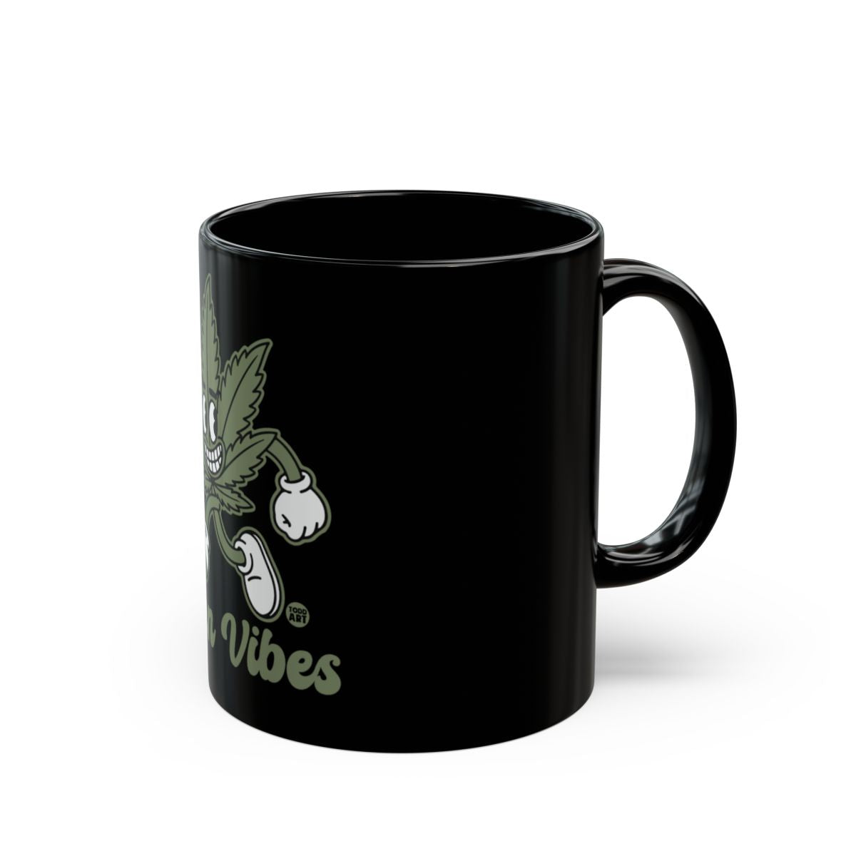 Good Vibes Mug with Fun Cartoon Character Design