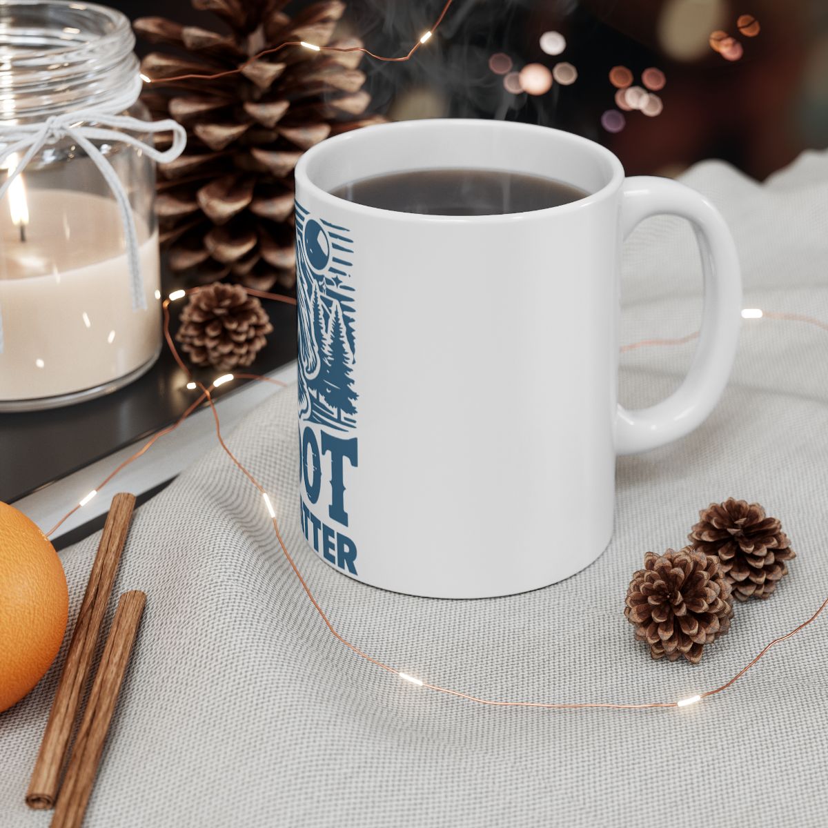 Hot Coffee Mug Winter Inspired Art Cup