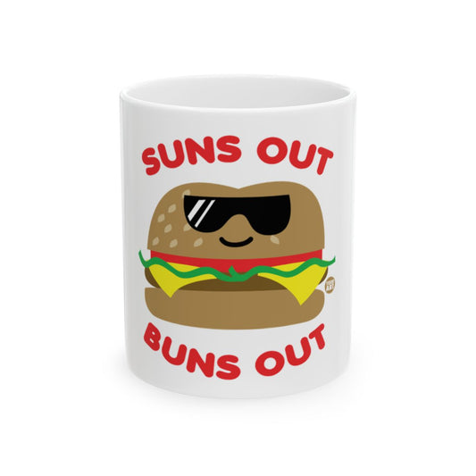Suns Out Buns Out Funny Burger Design Mug