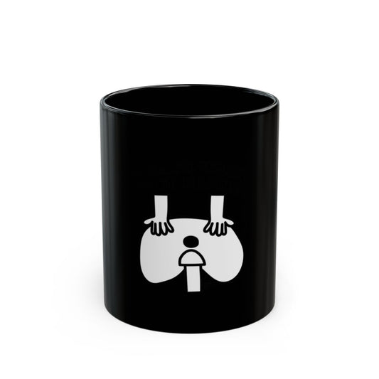 Unique Black Mug with Creative Design Print