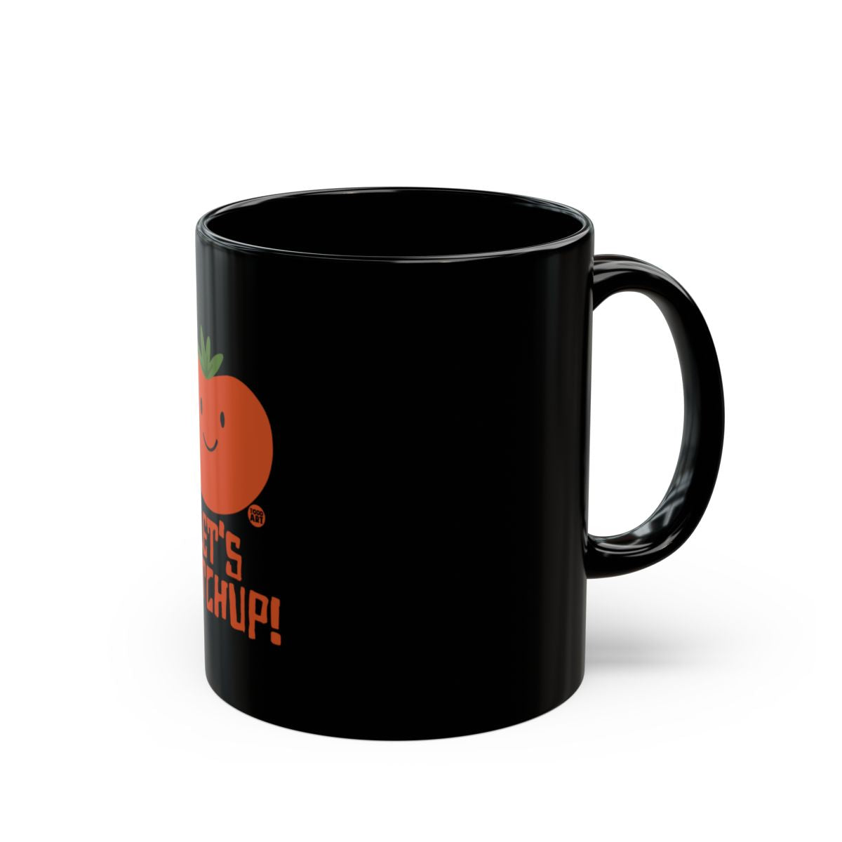 Funny Tomato Themed Black Ketchup Coffee Mug