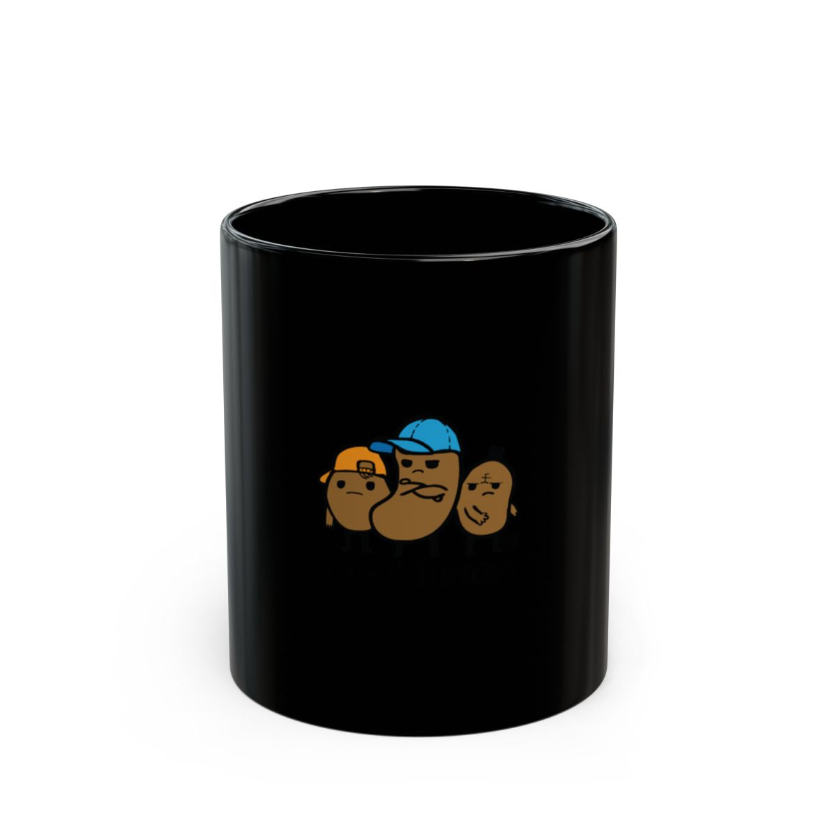 Cute Cartoon Characters Black Coffee Mug Product