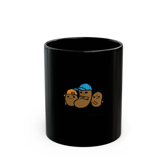 Cute Cartoon Characters Black Coffee Mug Product