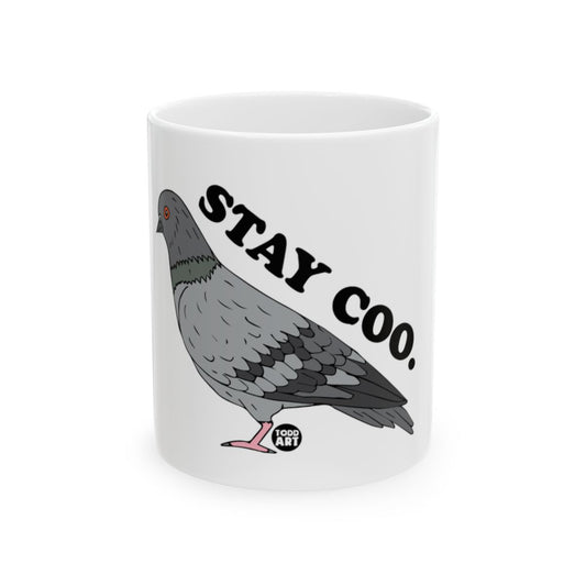 Stay Coo Pigeon Graphic Mug for Bird Lovers Cup