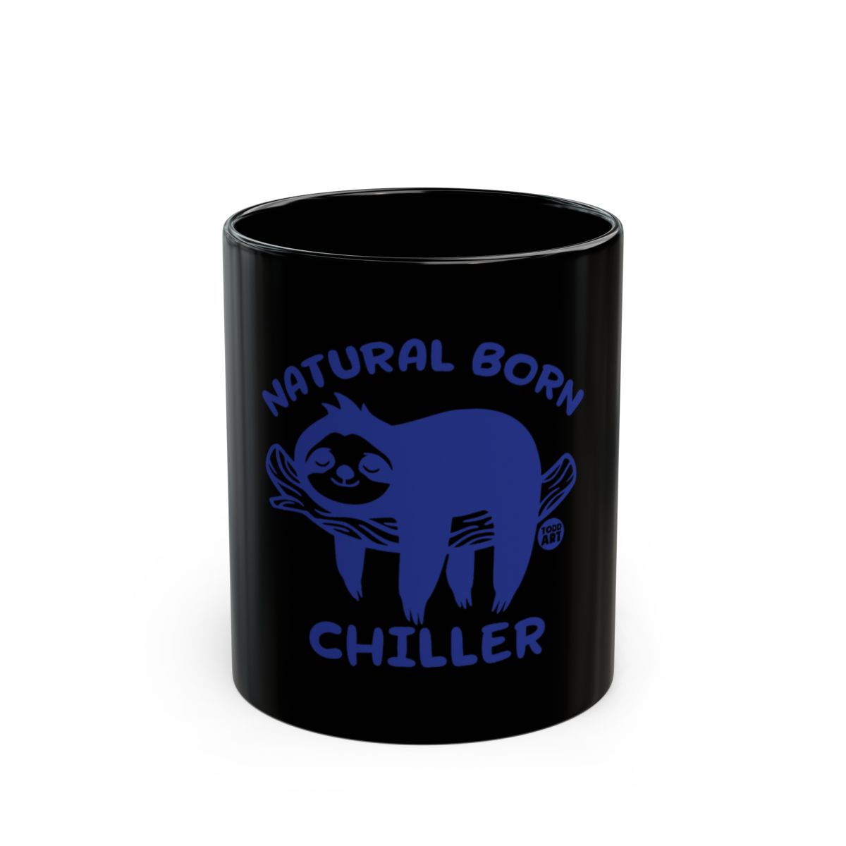 Natural Born Chiller Cool Sloth Black Mug