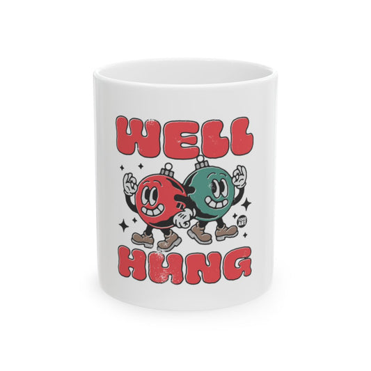 Well Hung Funny Cartoon Characters Mug