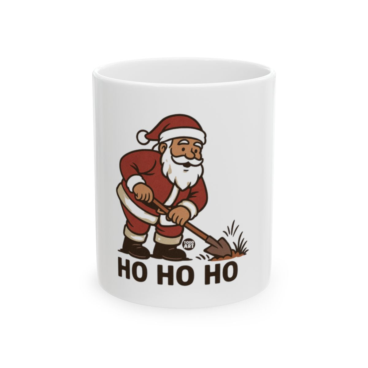 Santa Claus Ho Ho Ho Digging Funny Novelty Mug