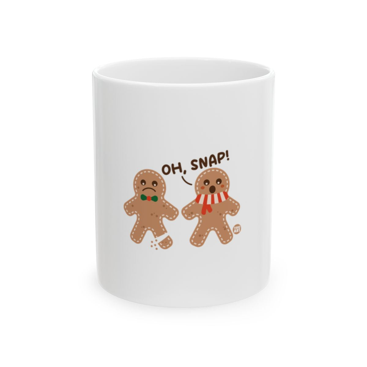 Funny Gingerbread Cookie Design Mug for Holiday Tea