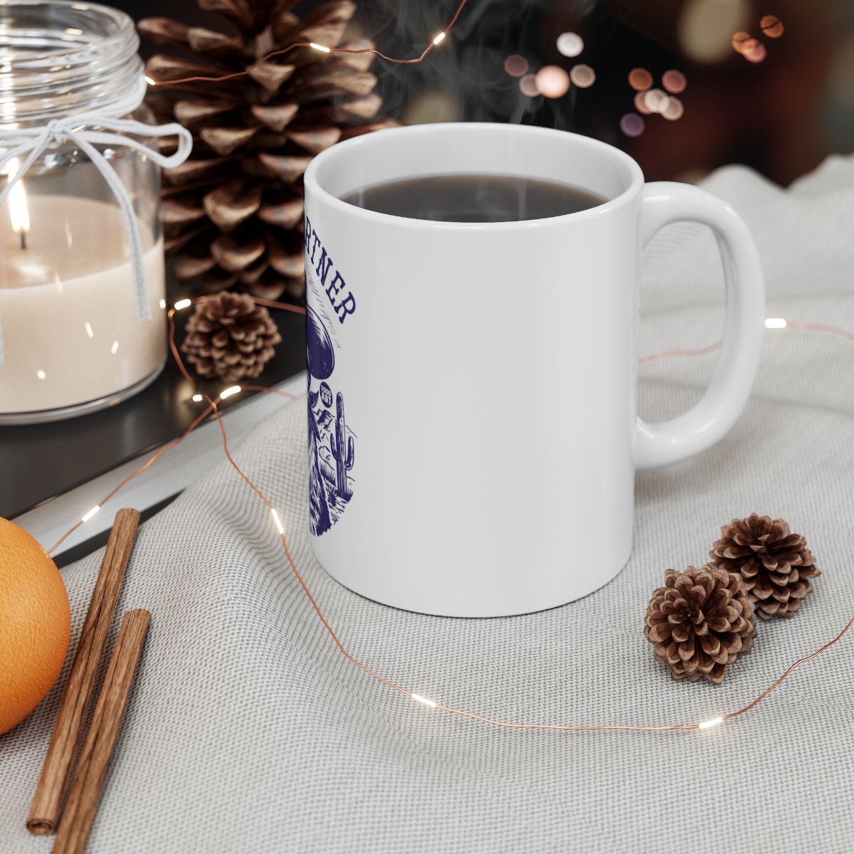 Vintage Style Coffee Mug for Cozy Winter Drinks