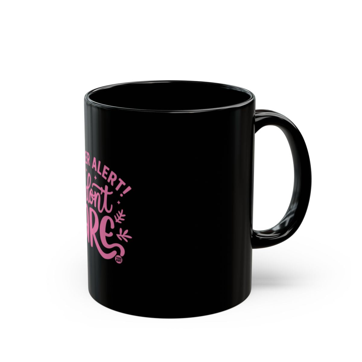 Black Mug with Stylish Pink Design for Coffee Enthusiasts
