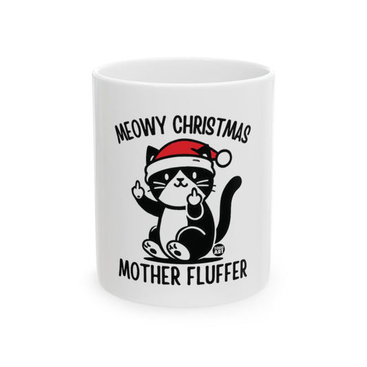 Meowy Christmas Mother Fluffer Fun Holiday Mug