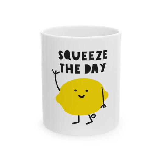 Squeeze The Day Cheerful Lemon Graphic Mug