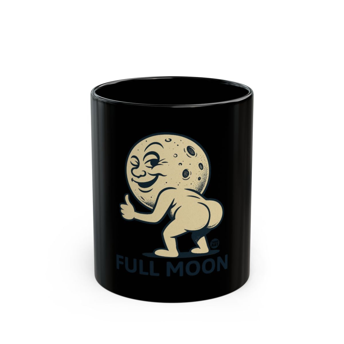 Funny Full Moon Black Mug Product