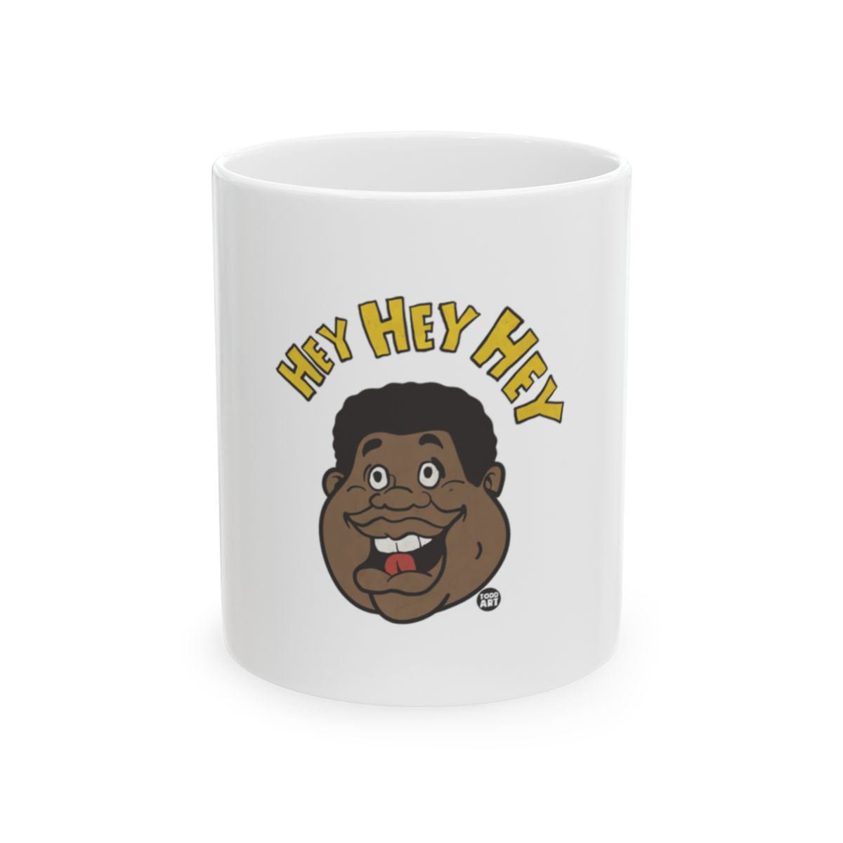 Hey Hey Hey Graphic Mug with Cartoon Character
