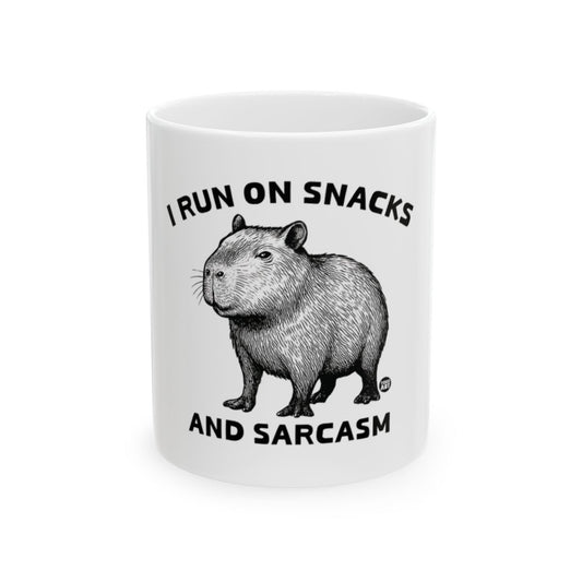 I Run On Snacks And Sarcasm Mug Perfect for Your Office