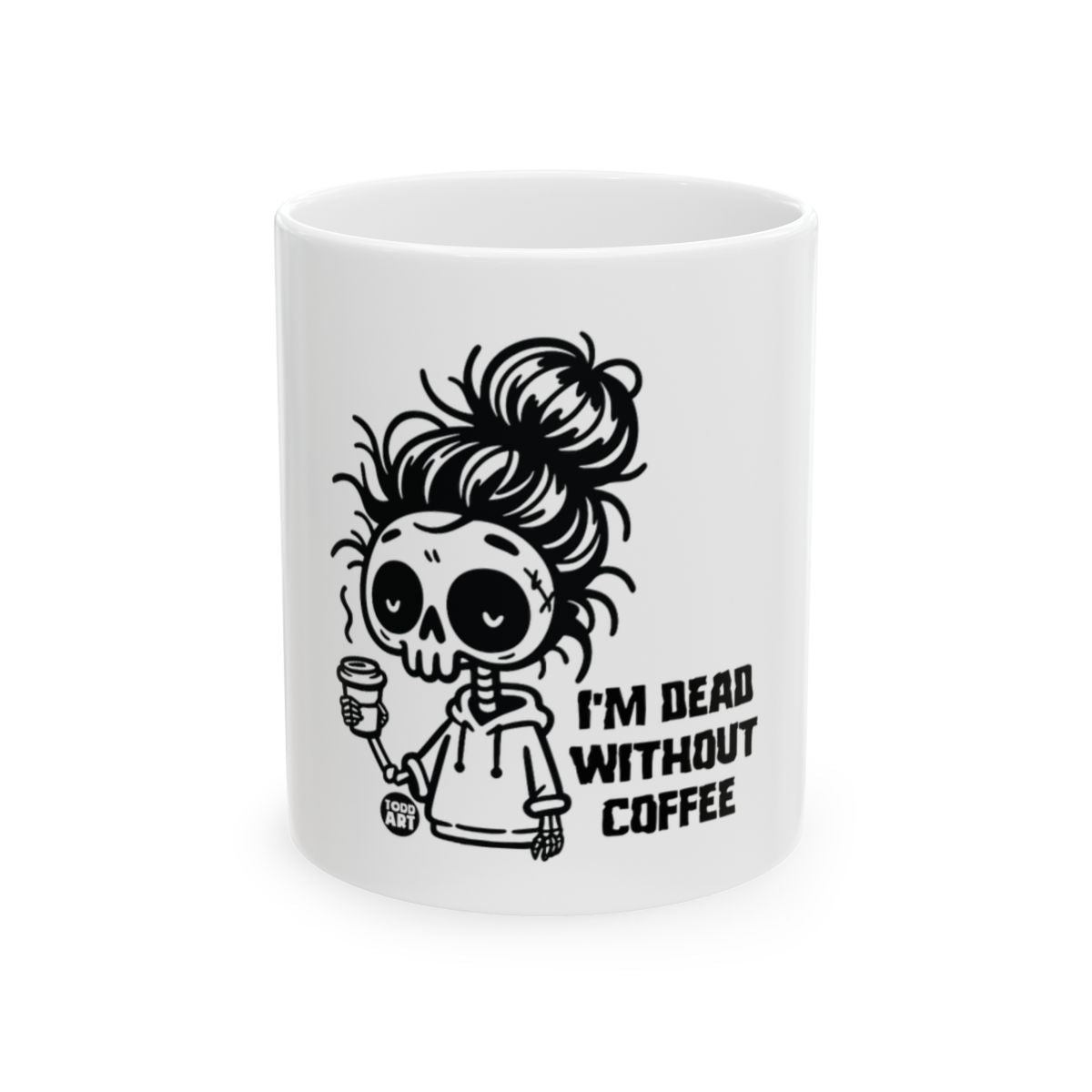 I'm Dead Without Coffee Skeleton Mug