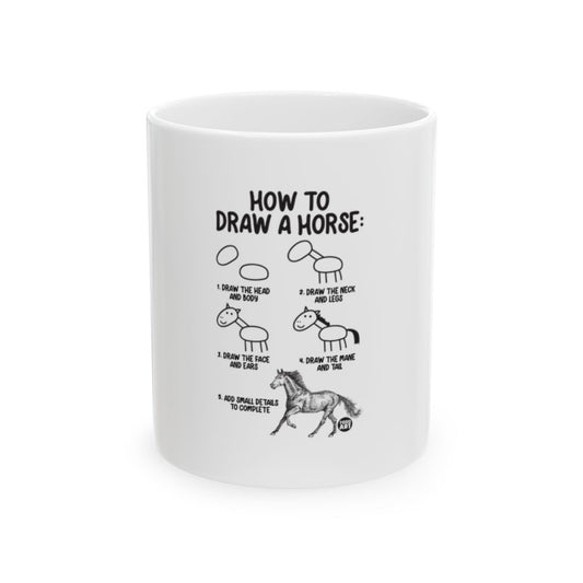 How to Draw a Horse Step by Step Mug