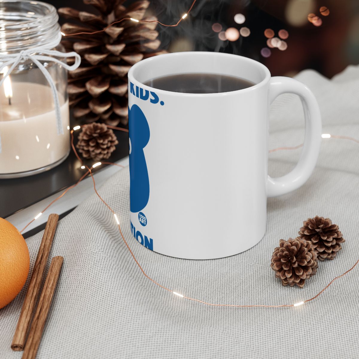 Cute Festive Coffee Mug with Heartwarming Words