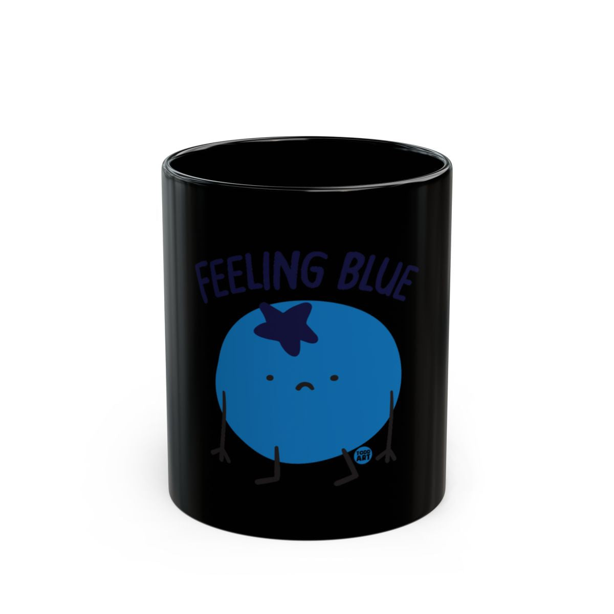 Feeling Blue Cute Sad Blueberry Image Mug
