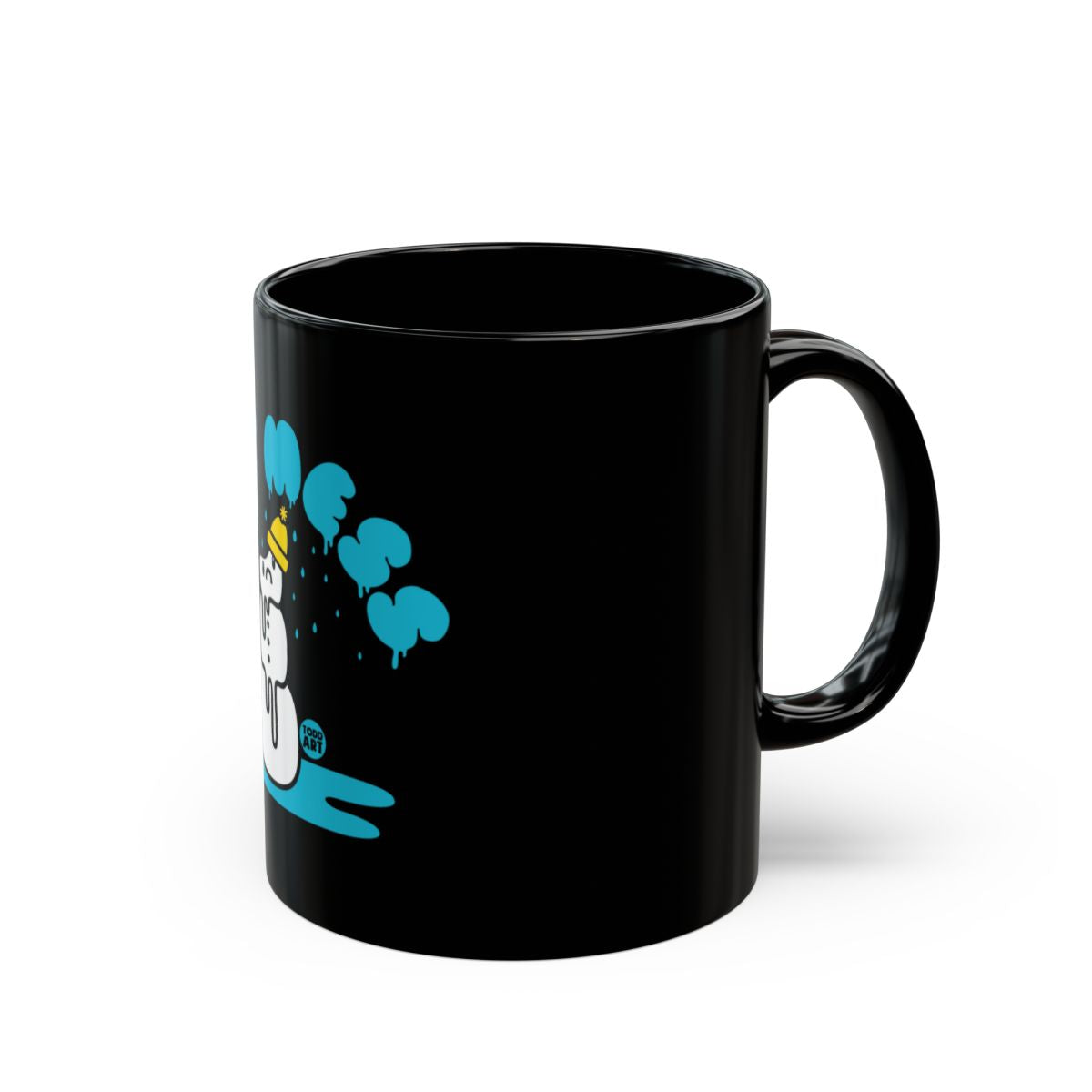 Unique Black Mug with Fun Cartoon Design Toddler