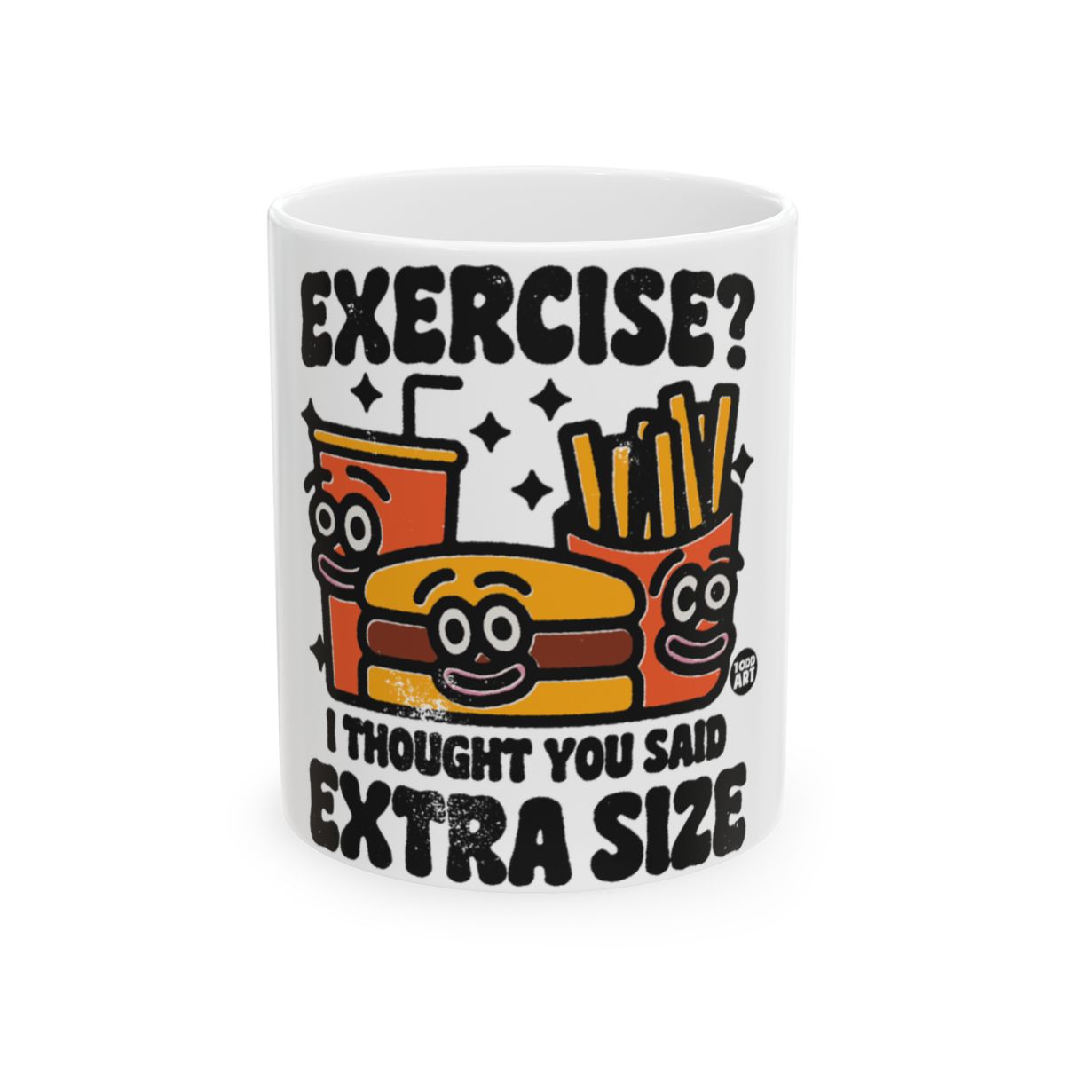Funny Cartoon Fast Food Scene Classic Mug
