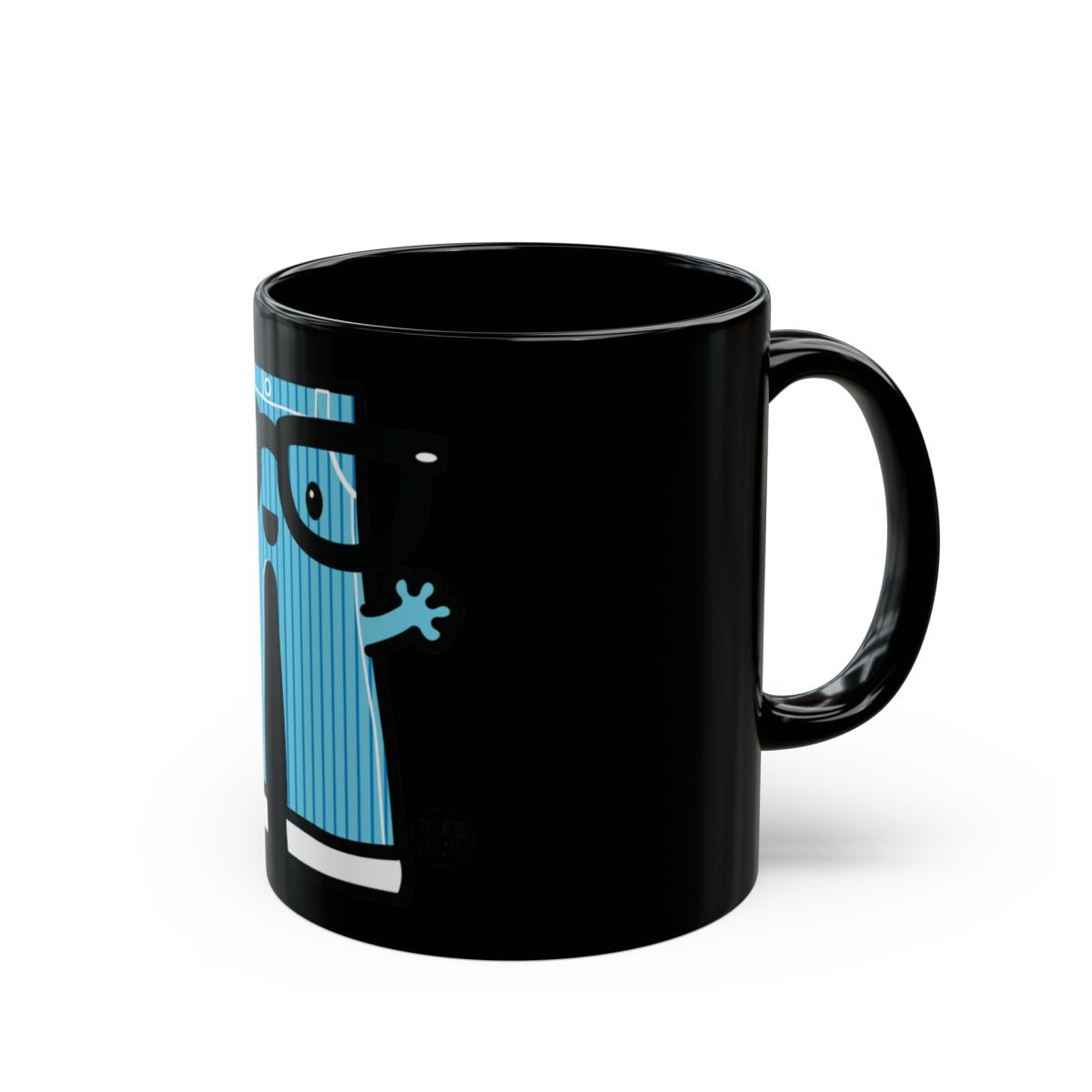 Funny Glasses Character Blue and Black Mug Product