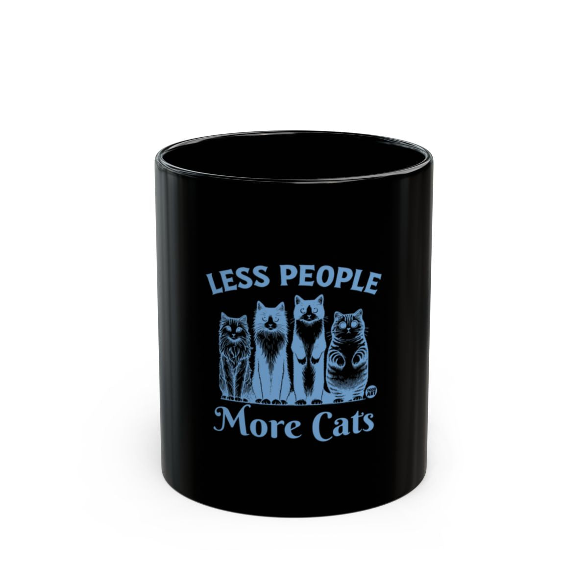 Funny Less People More Cats Coffee Mug