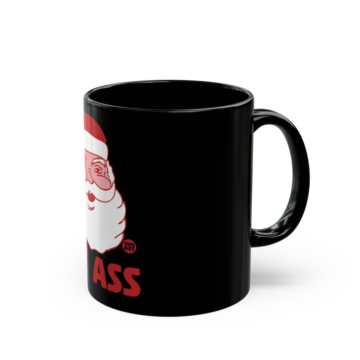 Merry Badass Santa Face Printed Coffee Mug