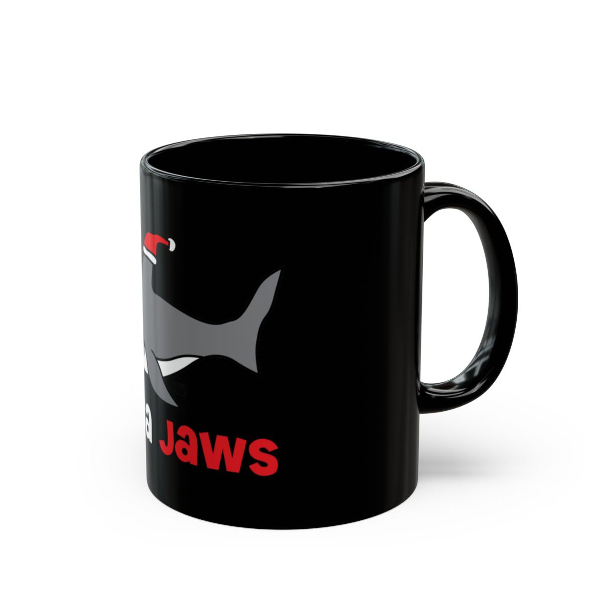 Funny Shark Jaws Black Coffee Mug for Shark Lovers