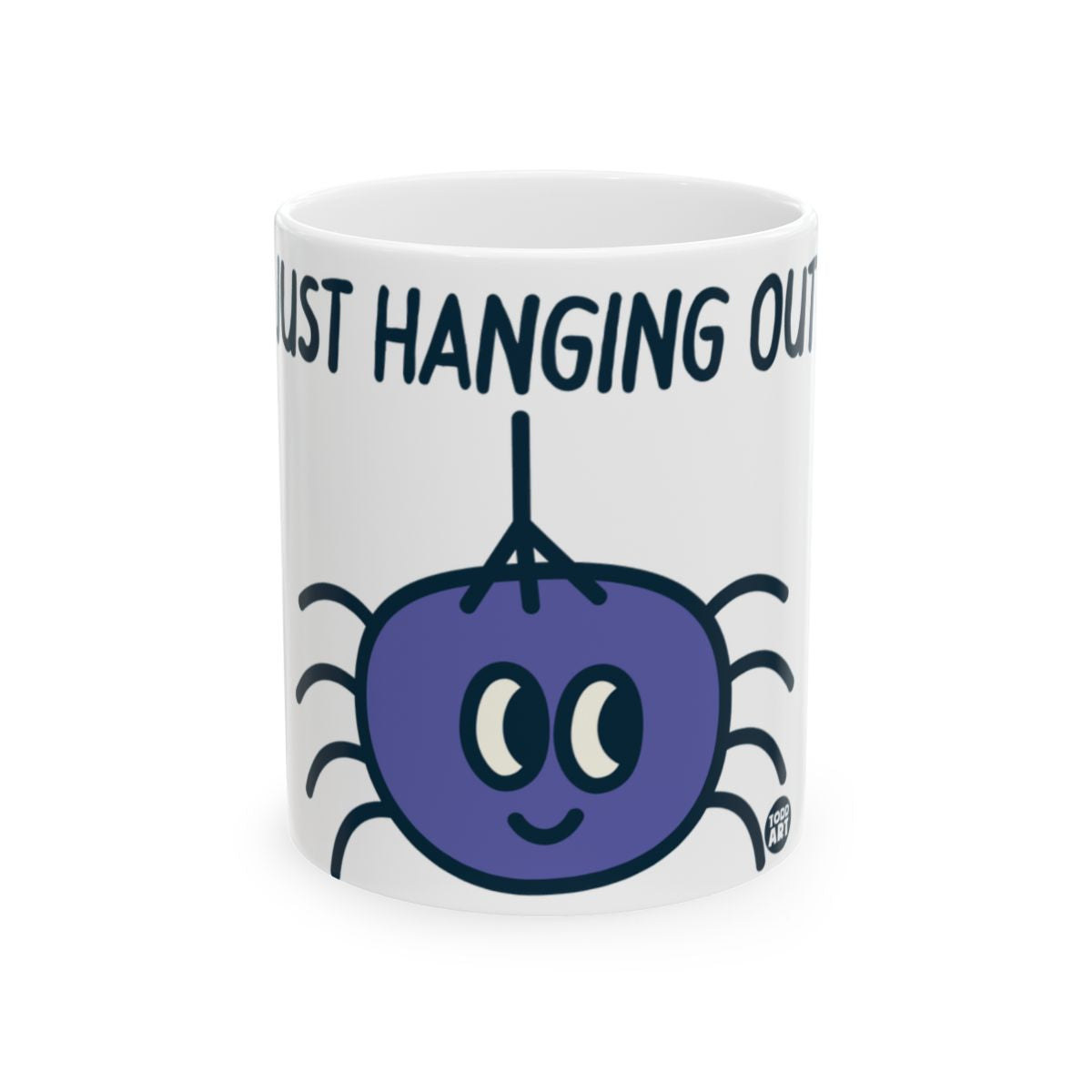 Cute Spider Just Hanging Out with Cartoon Eyes Mug