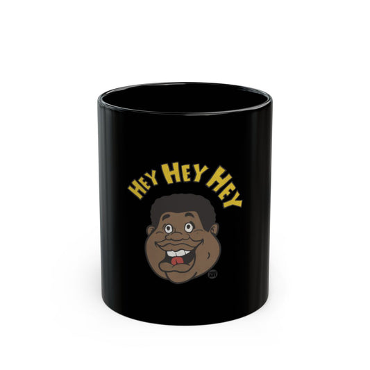 Hey Hey Hey Fat Albert Black Mug