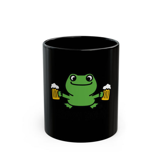 Cute Frog With Beer Hoppy Hour Beverage Mug