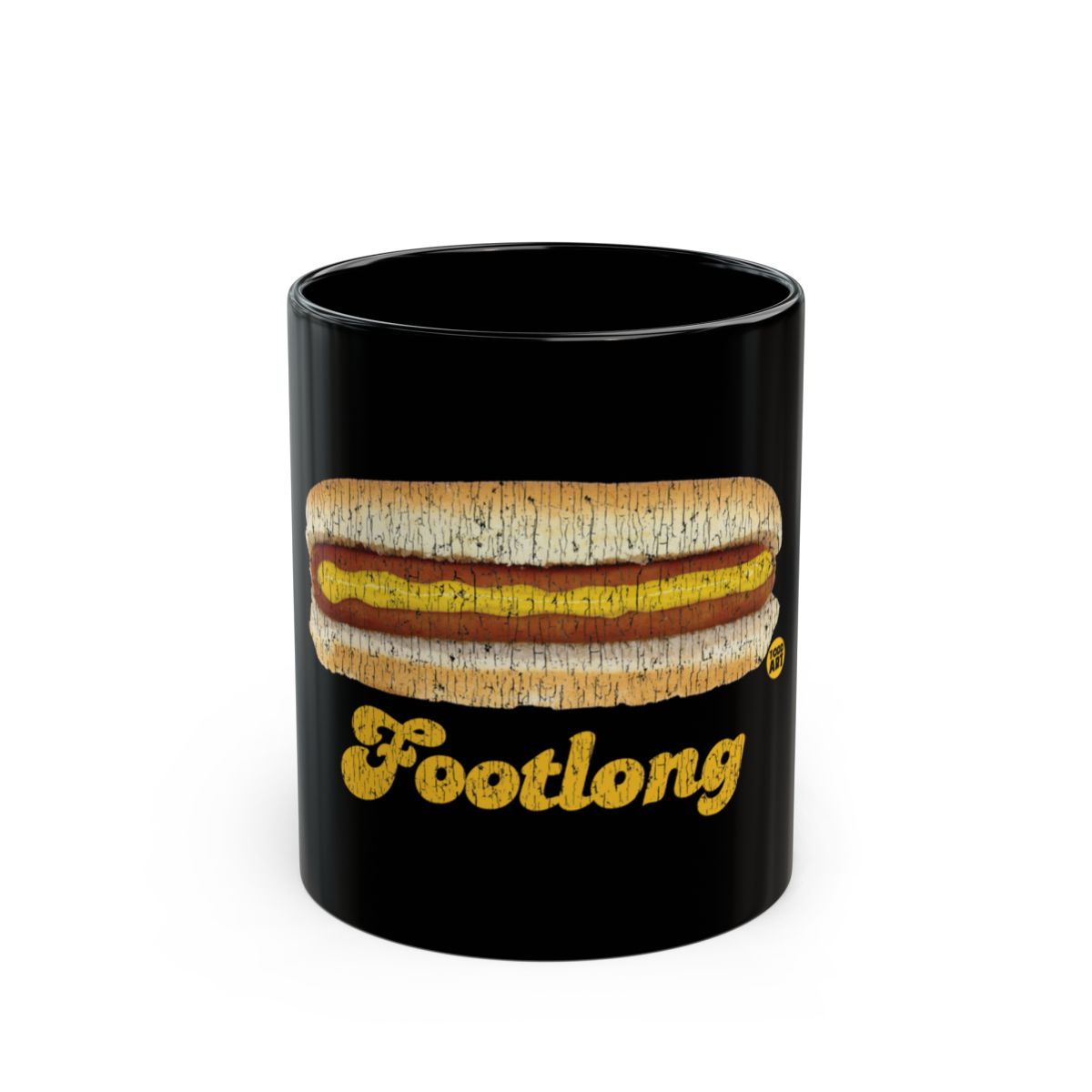 Footlong Hotdog Design Black Mug Coffee Cup