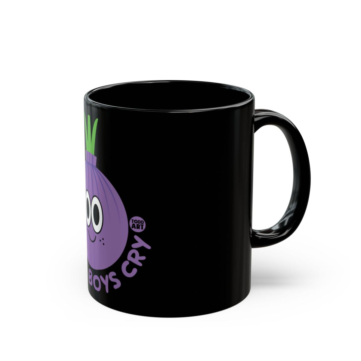 Funny Don't Let Boys Cry Black Coffee Mug