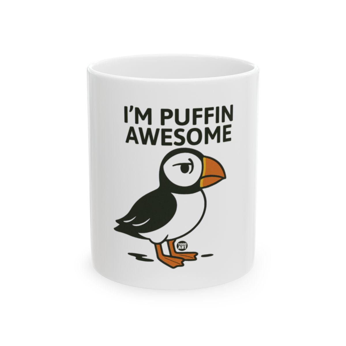 Puffin Awesome Mug with Adorable Cartoon Bird Design