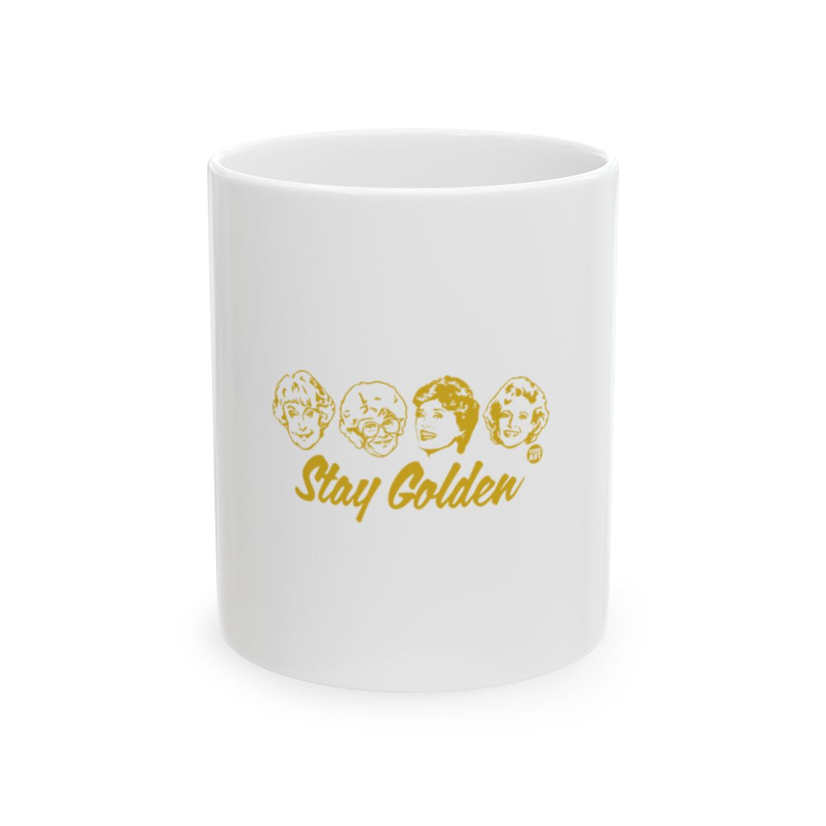 Stay Golden Design Featuring Four Faces Mug