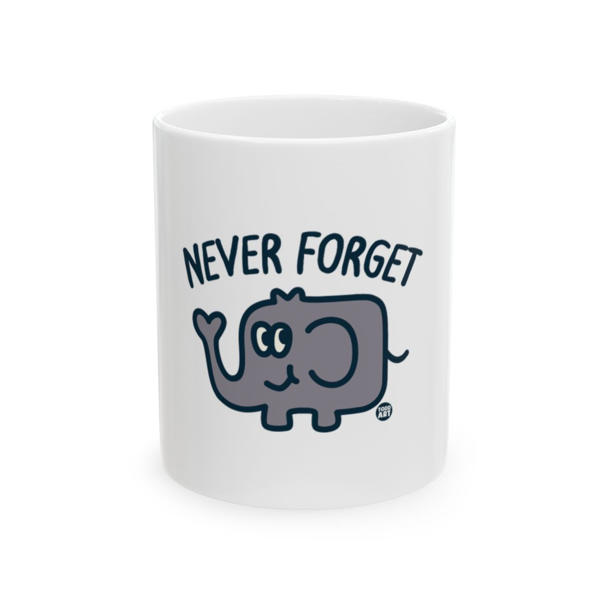 Never Forget Elephant Design Coffee Mug